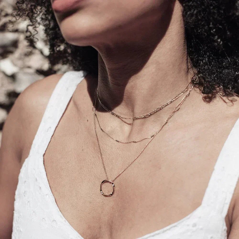 Circa™ | Gold Open Circle Three Row Necklace